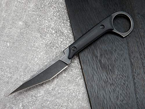 Ccanku C1140 Fixed Blade Claw Knife,D2 Blade G10 Handle EDC Tool Utility Knife for Outdoor, Survival, Hiking, Camping(Black)