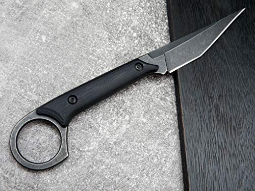 Ccanku C1140 Fixed Blade Claw Knife,D2 Blade G10 Handle EDC Tool Utility Knife for Outdoor, Survival, Hiking, Camping(Black)