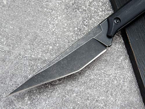 Ccanku C1140 Fixed Blade Claw Knife,D2 Blade G10 Handle EDC Tool Utility Knife for Outdoor, Survival, Hiking, Camping(Black)