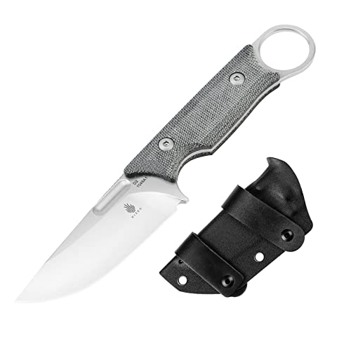 Kizer Cabox Fixed Blade Knife 3.35 Inches D2 Steel Fixed Blade Hunting Knife Micarta Handle with Sheath Pocket Knife1048A1