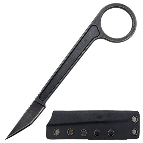 Ccanku C1104 Fixed Blade Knife D2 Blade+Stainless Steel Handle Fixed Blade Knife for Hunting, Survival, Camping Outdoor Utility Knife with K Sheath …