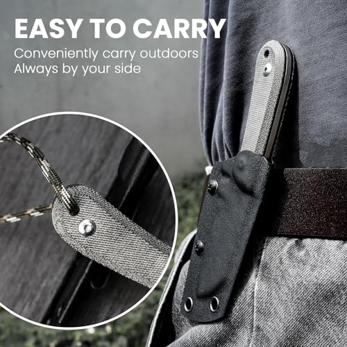 Kizer Fixed Blade Hunting Knife - D2 Blade, G10/Micarta Handle, Outdoor/Camping/Survival Knife with Sheath - Lightweight EDC Fixed Blade for Men & Women Outdoor Enthusiasts-1062A1