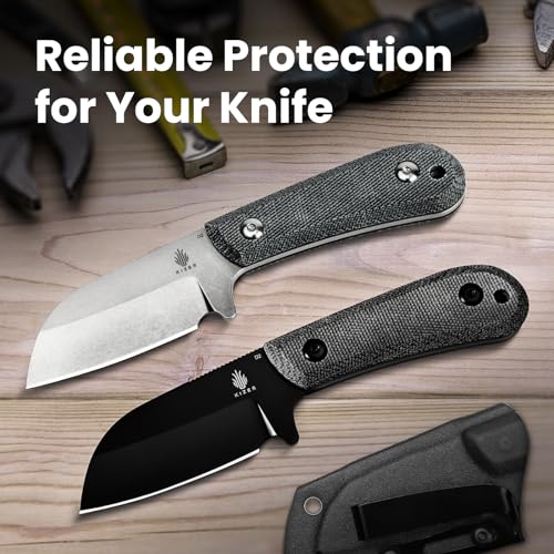 Kizer Fixed Blade Hunting Knife - D2 Blade, G10/Micarta Handle, Outdoor/Camping/Survival Knife with Sheath - Lightweight EDC Fixed Blade for Men & Women Outdoor Enthusiasts-1062A1