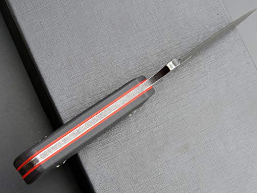 Eafengrow EF121 EDC Fixed Blade Knife D2 Blade Steel G10 Handle with Kydex Sheaths for Outdoor Activities Camping (Black)