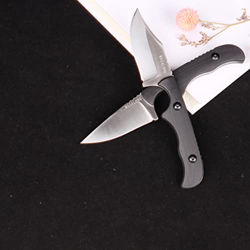 MASALONG kni232 EDC 9Cr14MOV Hard Stainless Steel knife Camping Fixed-Blade Knives (Small spike A)