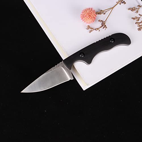 MASALONG kni232 EDC 9Cr14MOV Hard Stainless Steel knife Camping Fixed-Blade Knives (Small spike A)