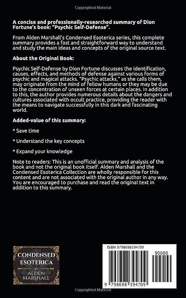 Summary of Psychic Self-Defense by Dion Fortune
