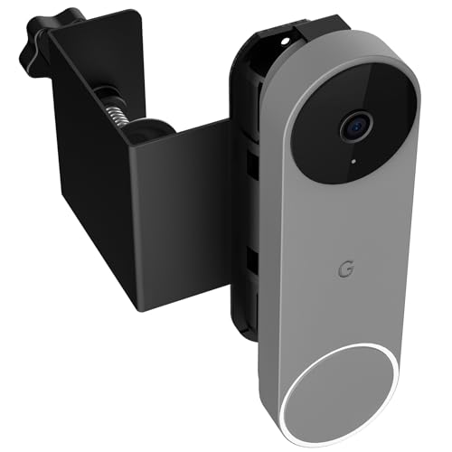 Anti-Theft Adjustable Mount for Google Nest Doorbell (Battery), No Drill Mount for Google Doorbell Camera, Adjustable (45° Left and Right) Angle, Doorbell Mount for Apartment Home Renters