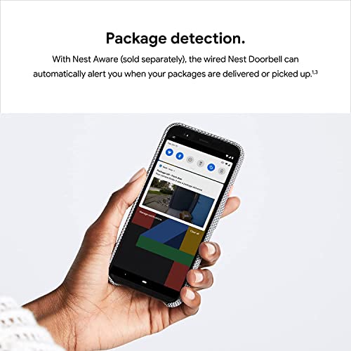 Google indoor Nest Video Doorbell Camera 720p Wired (Renewed)