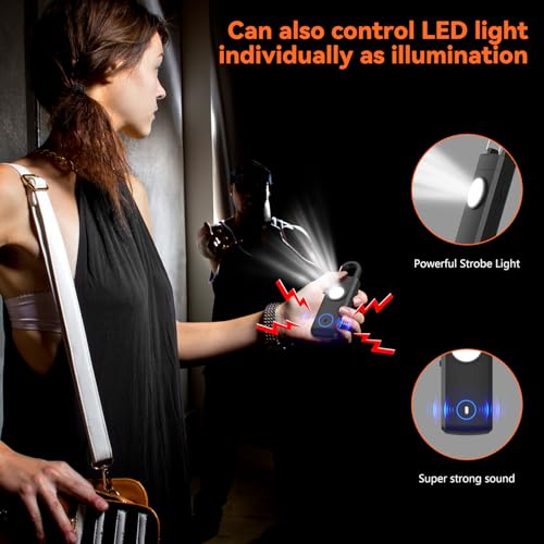 HOTLIFE Personal Safety Alarm for Women, Women Self Defense Keychain Alarm, Personal Alarm with 130 dB Siren & Strobe Light, Personal Emergency Safety Devices for Men, Children, Elderly