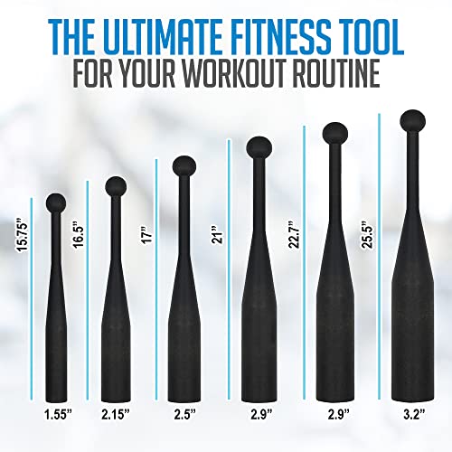 Logest Steel Mace Exercise Club - Heavy Duty Steel Indian Clubs Perfect for Strength Training and Rehabilitation Improves Grip and Full Body Workouts Available in 5 10 15 Pounds Heavy Steel Club