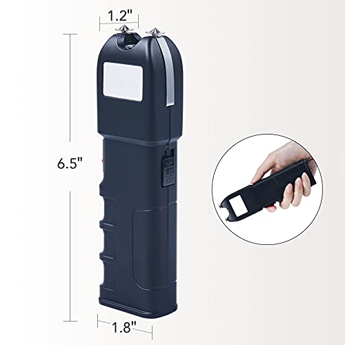 DARTMOOR 300,000V Stun Gun Ultrapowerful Rechargeable Phone Size for Men Women with Side Shock Plates for Car & Self Defense Tactical Flashlight Custom Holster and Lanyard, 2 Packs