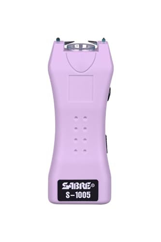 SABRE Pepper Spray & 2-in-1 Stun Gun with Flashlight, Self Defense Kit, Fast Flip Top Safety, Finger Grip for Better & Faster Aim, Painful 1.60 µC Charge, 120 Lumen LED Light, Rechargeable, 0.54 fl oz