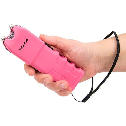 POLICE 928 Stun Gun with LED Flashlight, Pink