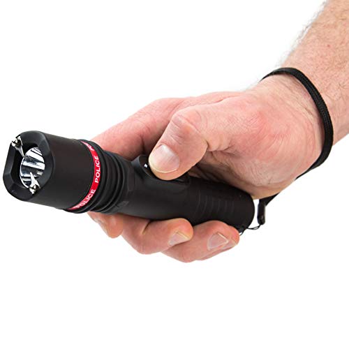 POLICE Stun Gun 305 - Rechargebale With LED Flashlight, Black