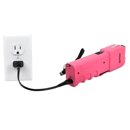 POLICE 928 Stun Gun with LED Flashlight, Pink