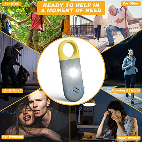 Personal Safety Alarm for Women - 130dB Self Defense Keychains Siren Whistle with Sos LED Strobe Light - Personal Emergency Security Safe Devices Key Chain Alarms for Kids Elderly