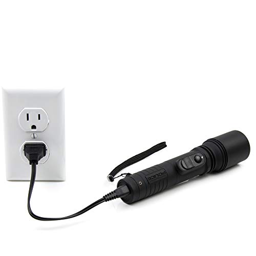 POLICE Stun Gun 305 - Rechargebale With LED Flashlight, Black
