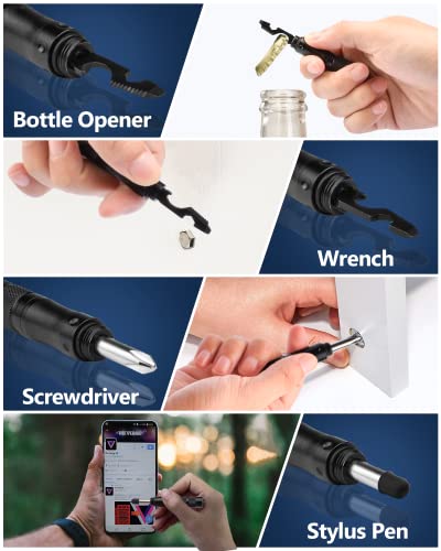 12 in 1 Tactical Pen Multitool - Cool EDC Gear for Men - Birthday Gifts for Boyfriend, Husband, Dad, Grandpa