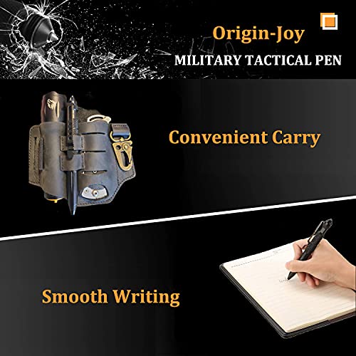 Origin-Joy 3 Pack Tungsten Steel Military Tactical Pen Set, Multifunctional EDC Self Defense Pen With 12 Ballpoint Refills