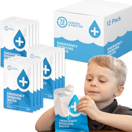USA-Made Emergency Water Rations Packets (12 Pack)