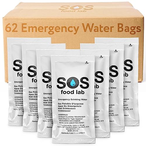 S.O.S. Emergency Water - 62 Packets, 5 Year Life