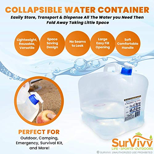 SurVivv Collapsible BPA-Free Water Storage Container