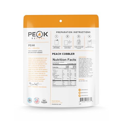 Peach Cobbler Freeze-Dried Survival Meal - 2 Servings