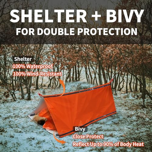 Frelaxy Survival Tent and Bivy Bag Set