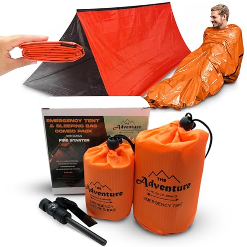 Survival Emergency Sleeping Bag & Tent Combo