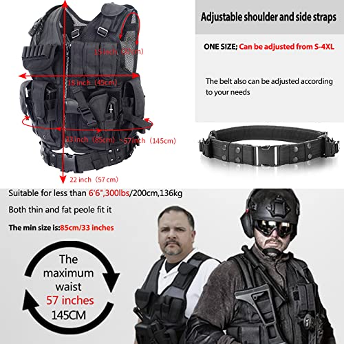 Adjustable Tactical Airsoft Vest for Adults
