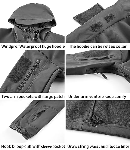 Men's Tactical Fleece Jacket - Army Ops Gray