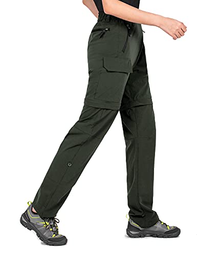 Women's Convertible Quick-Dry Hiking Pants - Green