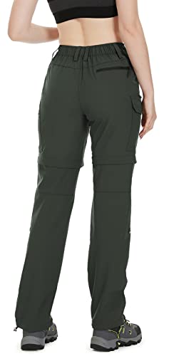 Women's Convertible Quick-Dry Hiking Pants - Green