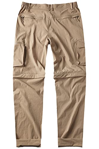 Men's Convertible Waterproof Hiking Pants - Khaki