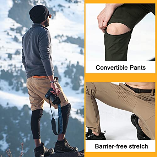 Men's Convertible Waterproof Hiking Pants - Khaki