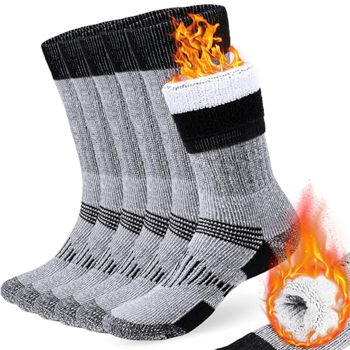 Merino Wool Thermal Hiking Socks - 3 Pairs