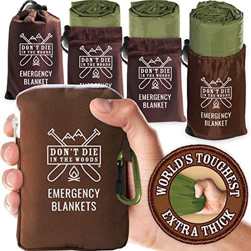 4-Pack Ultralight Thermal Mylar Emergency Blankets