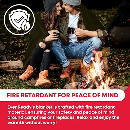 Olive Drab Fire Retardant Wool Survival Blanket