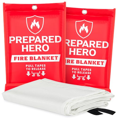 Prepared Hero Fire Suppression Blankets - 2 Pack