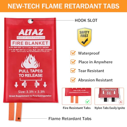 Fire Safety Blanket - 39.4" Fiberglass Protection