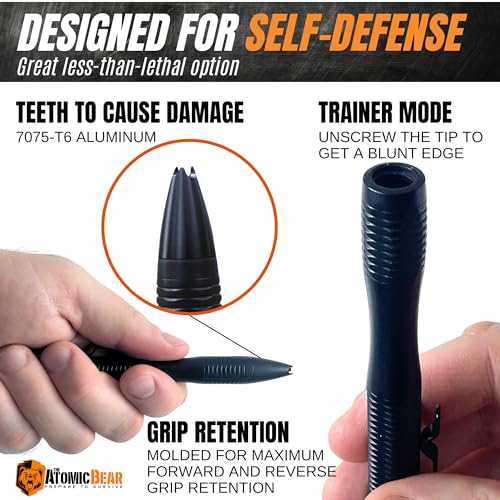 Stealth Pen Pro Tactical Pen for Self Defense - Enhanced Writing Survival Pen with Glass Breaker to Escape & Defend - Bonus Training to Protecting Yourself - Great Gift for Men