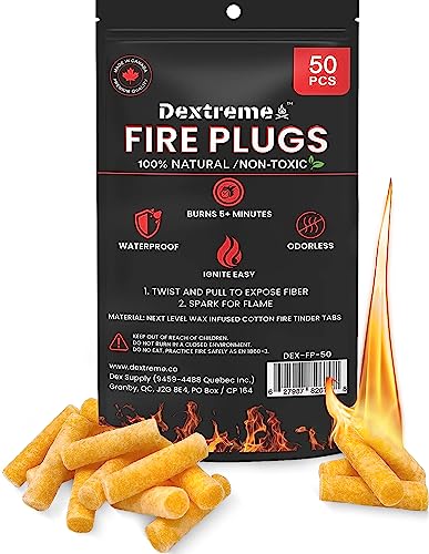 All-Natural Waterproof Fire Starters (50 Pack)