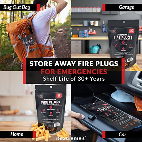 All-Natural Waterproof Fire Starters (50 Pack)