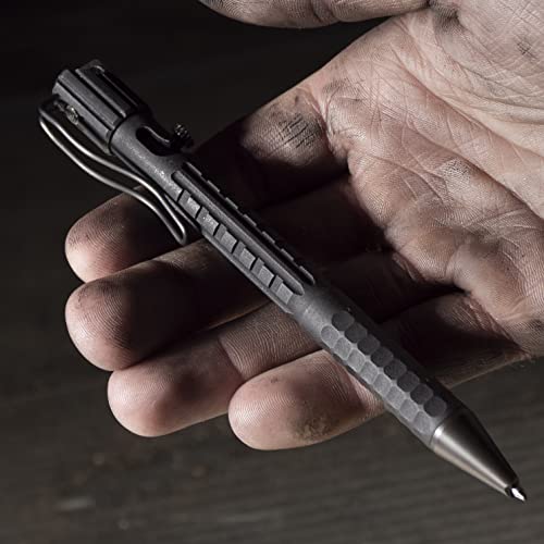 Rite in the Rain All-Weather Readiness Metal Tactical Pen, Bolt-Action Clicker, Glass Breaking Tip, Black Ink, Made in the USA (No. AO50)