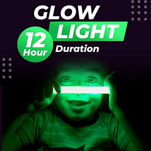 25 Bright Green Glow Sticks for Emergency Use