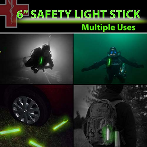 25 Bright Green Glow Sticks for Emergency Use