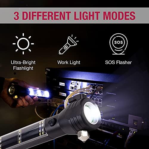 HaloXT Rechargeable LED Flashlight with Survival Tools