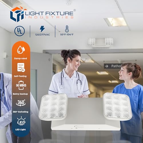 Hardwired LED Emergency Light with Battery Backup