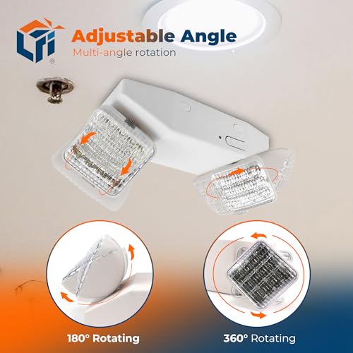 Hardwired LED Emergency Light with Battery Backup
